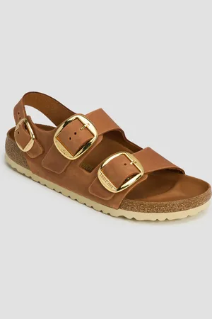 Birkenstock Sandales pour femmes Milano Big Buckle Oiled Leather Narrow