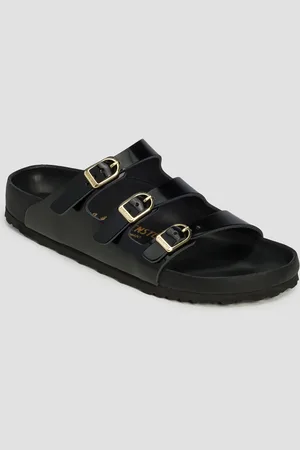 Birkenstock Sandales noires pour femmes Florida D-Buckle EXQ LENA HS Narrow