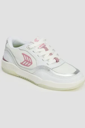 CARIUMA Chaussures de sport pour femmes Uba White Leather and Suede Blush Pink Logo