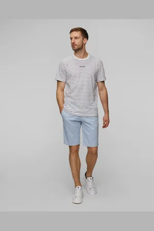 Bogner T-shirt rayé avec lin pour hommes Kosmo-1