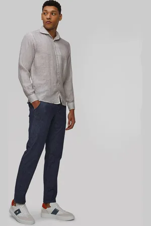 Gran Sasso Chemise en lin à manches longues pour hommes