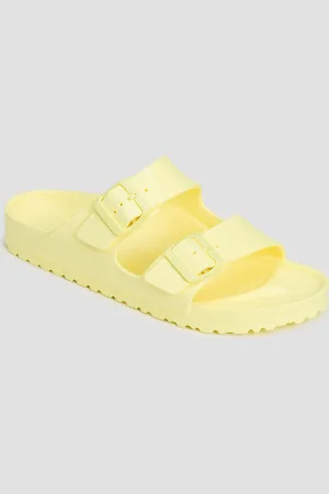 Birkenstock Sandales jaunes pour femmes Arizona EVA Narrow
