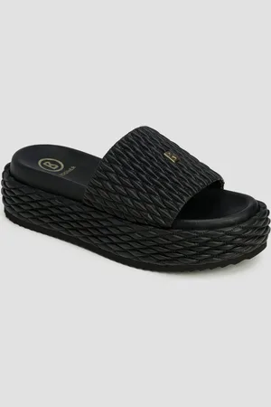 Bogner Claquettes en cuir noires pour femmes Sorrento 3A