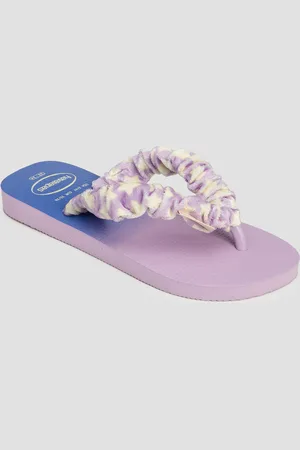 Havaianas Tongs violettes et bleu marine pour enfants Kids Fluffy