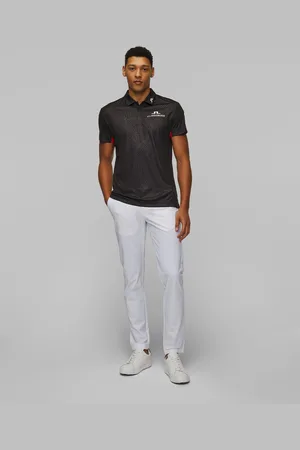 J Lindeberg Polo technique noir pour hommes J.Lindeberg Dario Tour Golf Polo