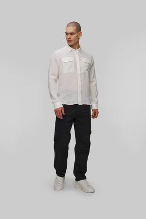 C.P. Company Chemise blanche pour hommes C.P. Company Linen Shirt