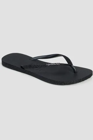 Havaianas Tongs noires pour femmes Slim Sparkle II