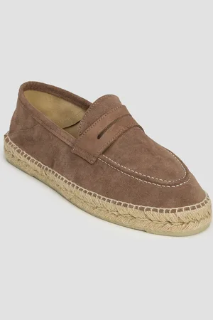 MANEBI Chaussures en daim pour hommes Hamptons Loafers Espadrilles