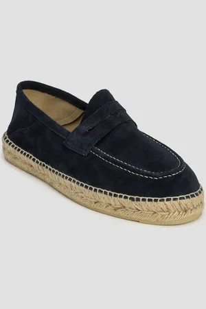 MANEBI Chaussures en daim pour hommes Hamptons Loafers Espadrilles