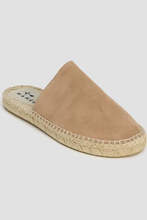 MANEBI Chaussures en daim pour femmes Suede Chunky Mules Hamptons
