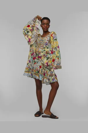 Camilla Robe en soie florale pour femmes