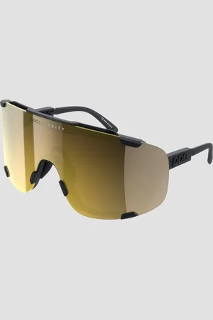POC Lunettes de soleil noires Devour avec verres Clarity Road/Partly Sunny Gold