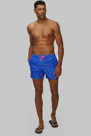 MC2 SAINT BARTH Short de bain bleu pour hommes Lighting Micro Fantasy