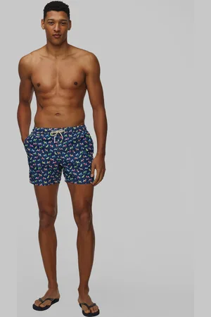 MC2 SAINT BARTH Short de bain bleu marine pour hommes Lighting Micro Fantasy