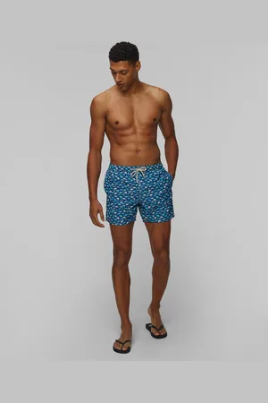 MC2 SAINT BARTH Short de bain bleu pour hommes Lighting Micro Fantasy