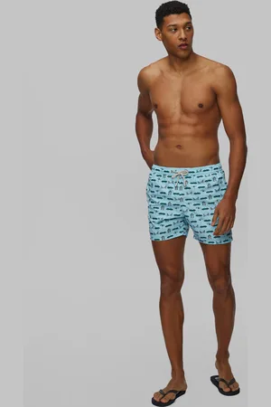 MC2 SAINT BARTH Short de bain bleu pour hommes Lighting Micro Fantasy