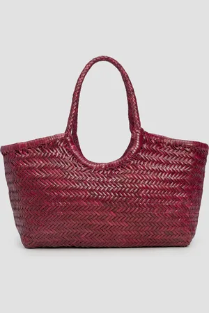 Dragon Diffusion Panier en cuir bordeaux Nantucket Basket Big