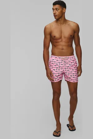 MC2 SAINT BARTH Short de bain rose pour hommes Lighting Micro Fantasy