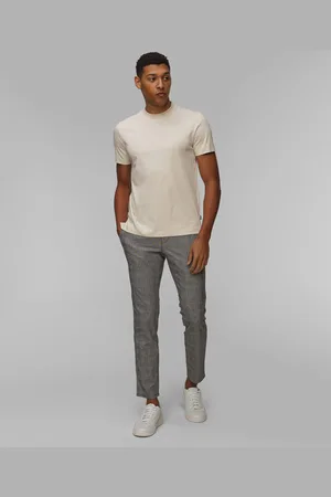 Alberto Pantalon en lin pour hommes Rob - Glencheck