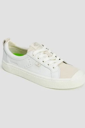 CARIUMA Sneakers pour femmes OCA Low White Premium Leather Vintage White Suede