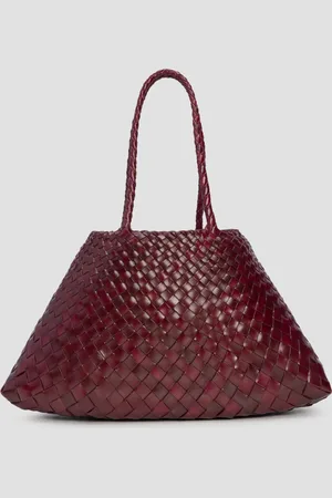 Dragon Diffusion Sac en cuir tressé bordeaux Santa Croce Big