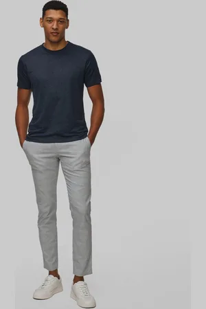 Alberto Pantalon en lin pour hommes Rob - Glencheck