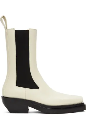 Bottega Veneta Bottes chelsea blanc cassé 