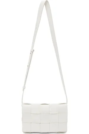 Bottega Veneta Sac à bandoulière blanc Cassette