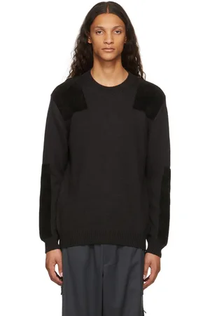Moncler Pull militaire noir en coton