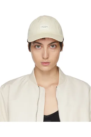 RAG&BONE Casquette de baseball Addison blanc cassé