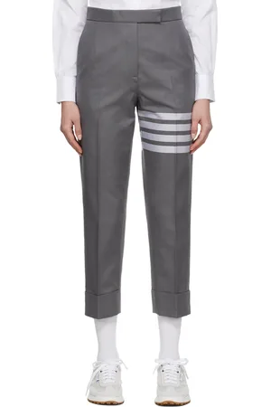 Thom Browne Pantalon gris à quatre rayures