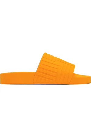 Bottega Veneta Sandales à enfiler orange en caoutchouc