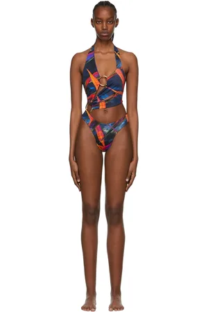 Louisa Ballou Maillot de bain une pièce multicolore en nylon recyclé