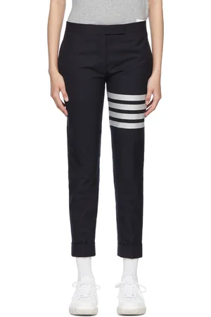 Thom Browne Pantalon bleu marine à quatre rayures