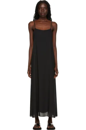The Row Robe longue Kula noire exclusive à SSENSE