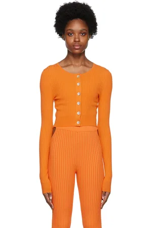 LIVE THE PROCESS Cardigan Deco orange