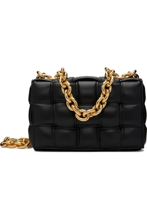 Bottega Veneta Sac à bandoulière Cassette noir à chaine