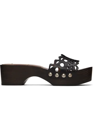 Alaïa Sabots Vienne noirs en bois