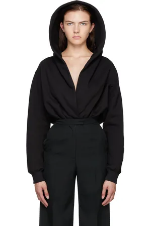 Alaïa Justaucorps noir à capuche