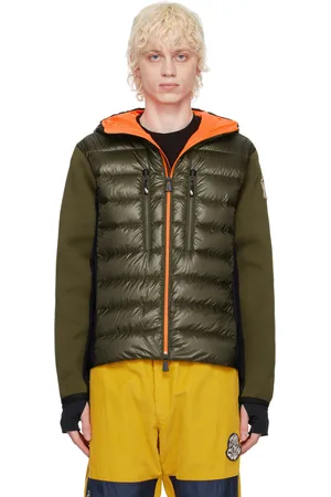 Moncler Pull à capuche isolé vert rembourré en duvet