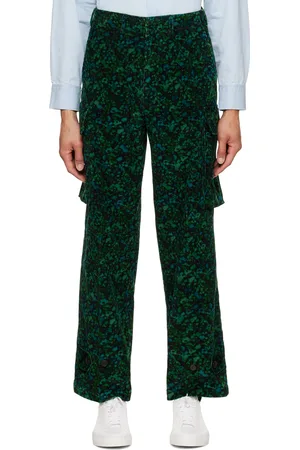 Paul Smith Pantalon cargo vert à motif fleuri