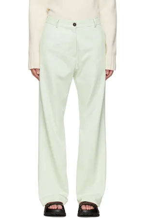 STUDIO NICHOLSON Pantalon Corbu blanc cassé