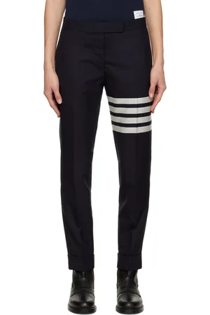 Thom Browne Pantalon bleu marine à quatre rayures
