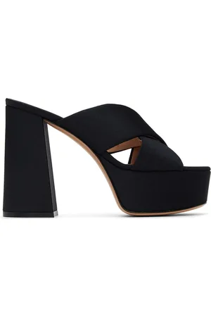 Gianvito Rossi Sandales Sheridan noires à plateforme