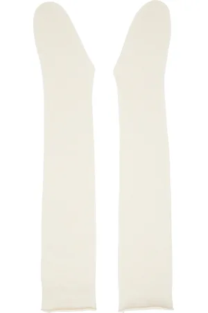 The Row Gants Chopo blanc cassé