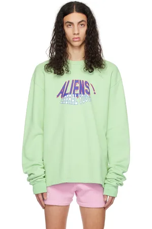 Liberal Youth Ministry Pull molletonné Aliens vert exclusif à SSENSE
