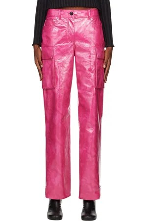 Stand Studio Pantalon Ada rose en cuir synthétique
