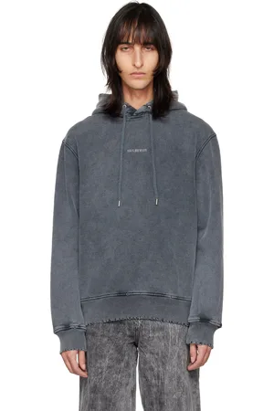 HAN Kjøbenhavn Pull à capuche gris à effet usé