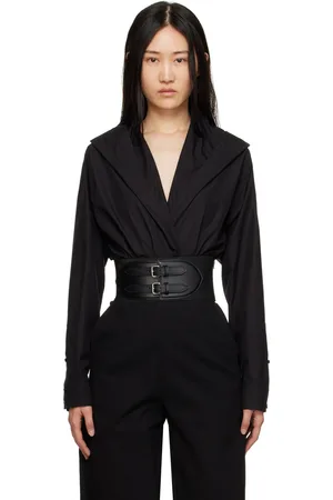 Alaïa Justaucorps noir à capuche