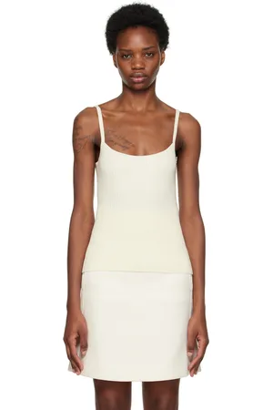 Chloé Camisole blanc cassé à pinces